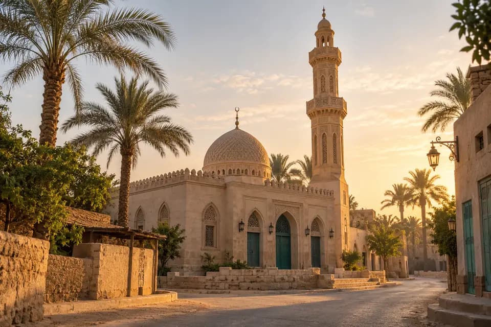 تصميم توضيحي مخصص لـ المسجد الكبير بالخطارة في الخطارة